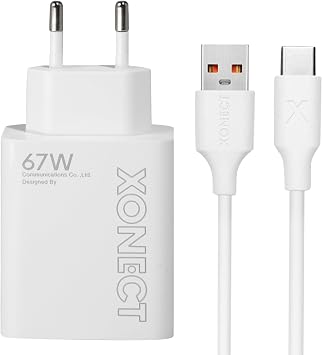 USB Çıkışlı 67W Hızlı Şarj Adaptörü ve 1M USB to Type-C Kablo Seti