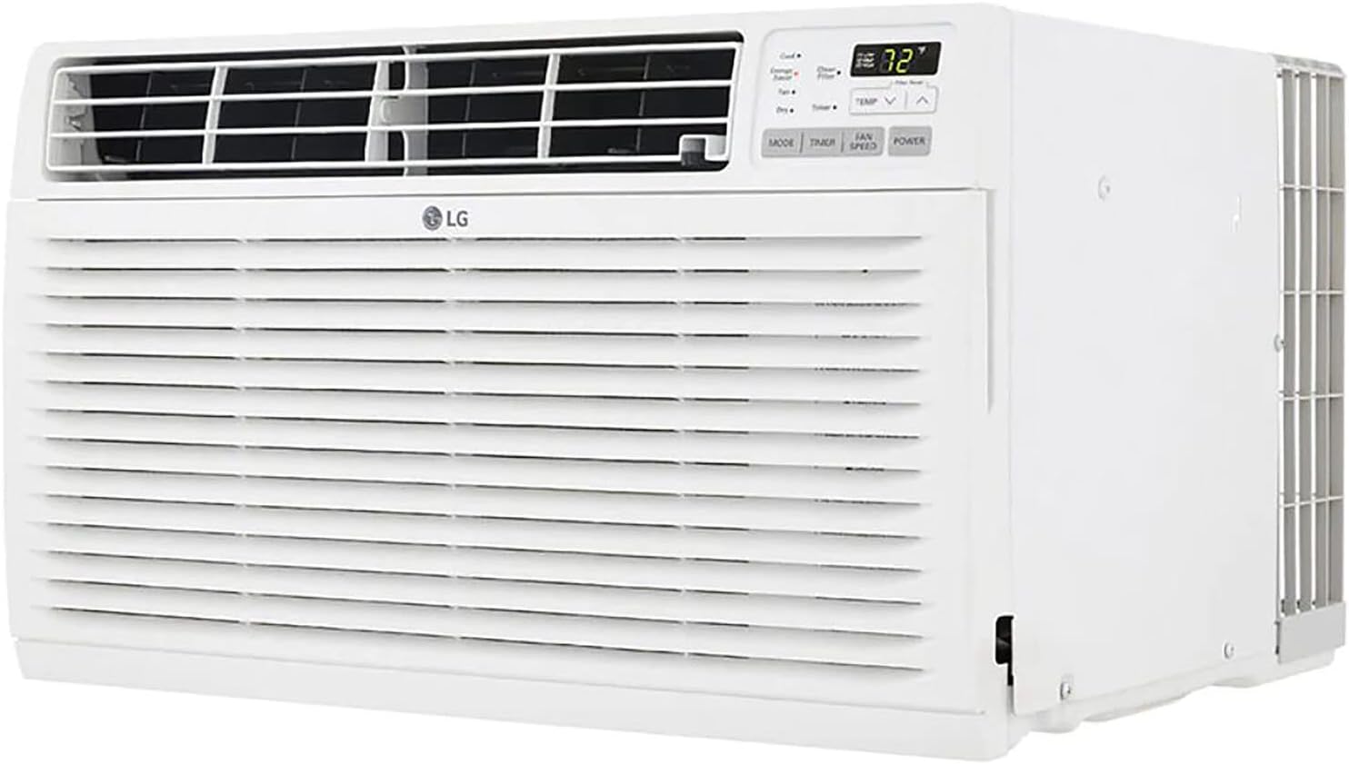 LG 11,200 BTU Through-the-Wall Air Conditioner, Cools 550 Sq.Ft. (22' x 25' Room Size), Electronic Control with Remote, 2 Cooling & Fan Speeds, 4-Way Air Deflection, Auto Restart, 230/208V