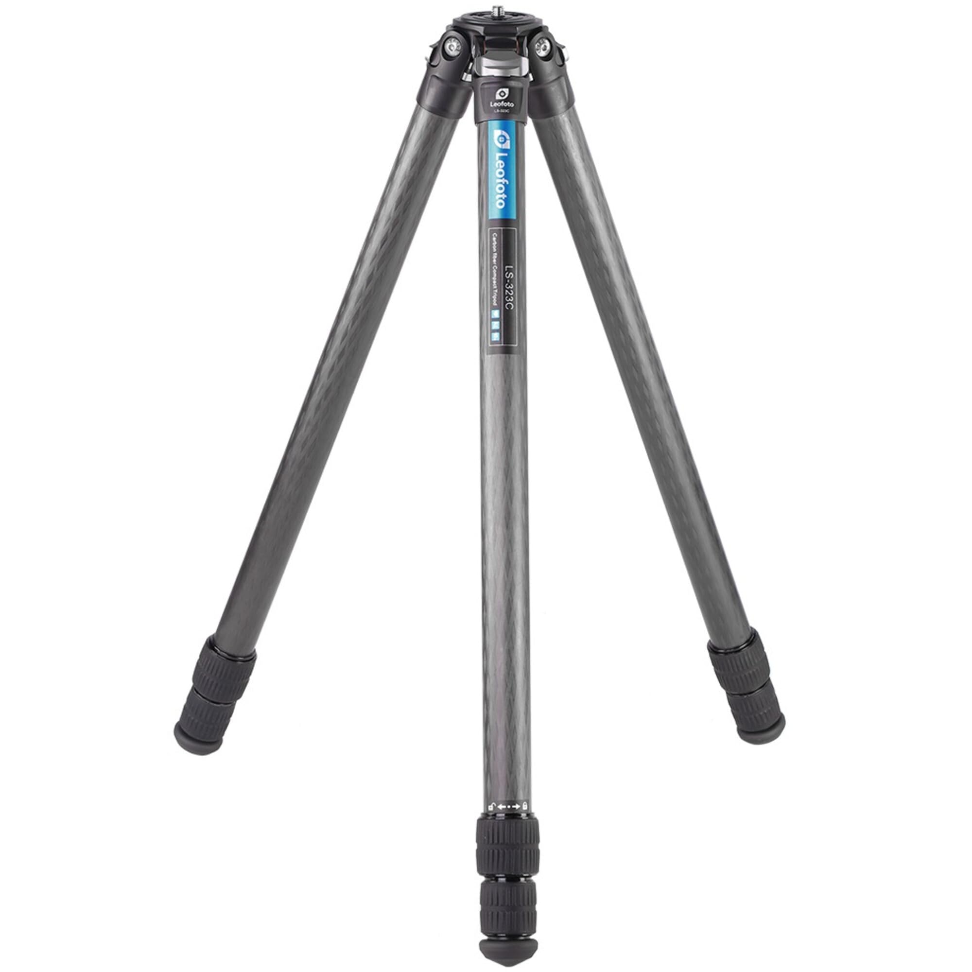 Leofoto - Ranger - Treppiede in carbonio per fotocamere - Inclusa testa a sfera - Capacità di carico di 20kg - Piedini estensibili - Altezza minima da 9,​5 cm ad un'altezza massima di 152 cm - LS-​323C