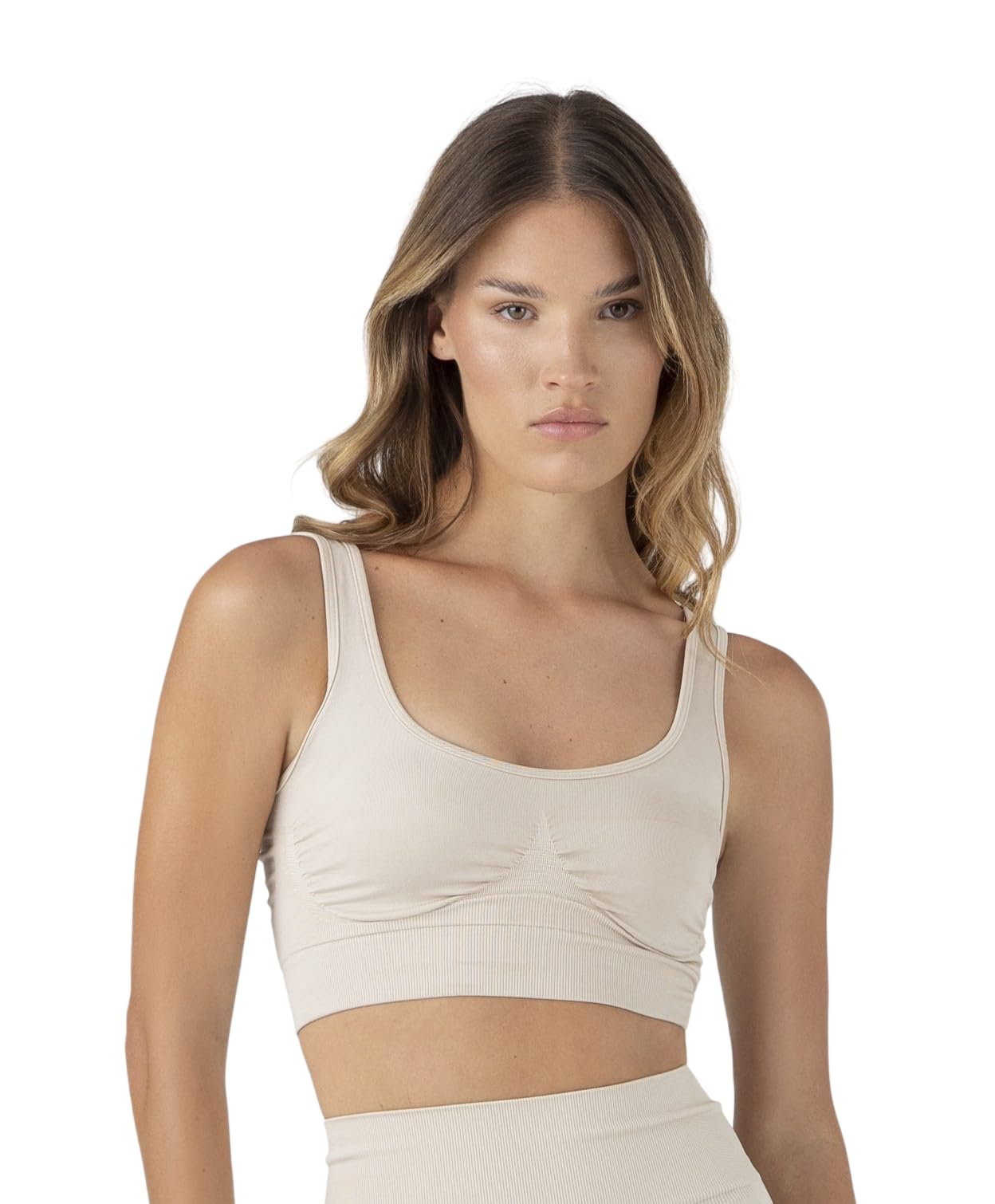 Reggiseno Sportivo in Seamless Made in Italy - Sports Bra Donna Senza Cuciture e Senza Ferretto – Brassiere Fitness, Yoga, Tempo Libero -
