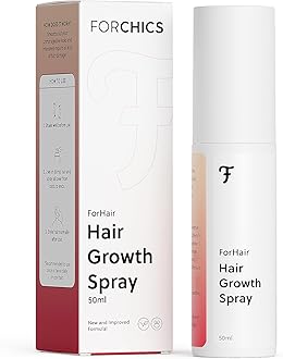 ForChics Hair Growth Serum for Women- Results in 4 Weeks- Hormone Free Hair Regrowth Treatment - For Thinning Hair Loss - Fast Absorbing Non-Greasy Scalp Spray 50ml