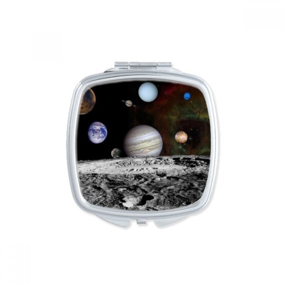Miroir de poche Univers Planète Rouge - Petit cadeau mignon et portable pour femme