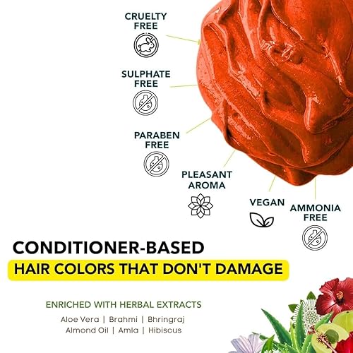 Miniatura 5 de Paradyes Raggiana Orange - Acondicionador semipermanente a base de tinte para el cabello enriquecido con tintes veganos, naturales y herbales para