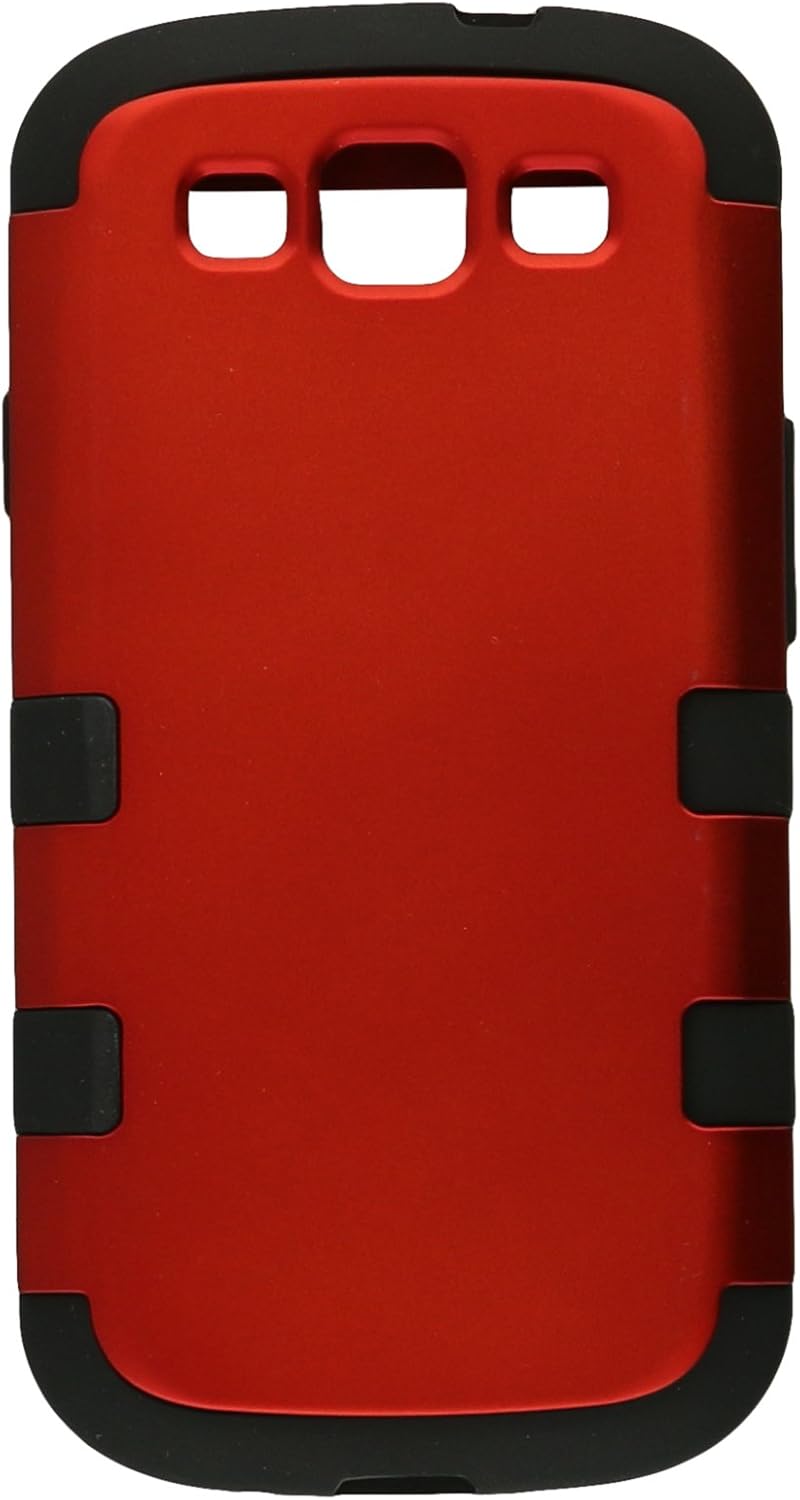 MYBAT SAMSIIIHPCTUFFSO006NP Premium TUFF Case for Samsung Galaxy S3 - 1 Pack - Retail Packaging - Titanium Red/Black