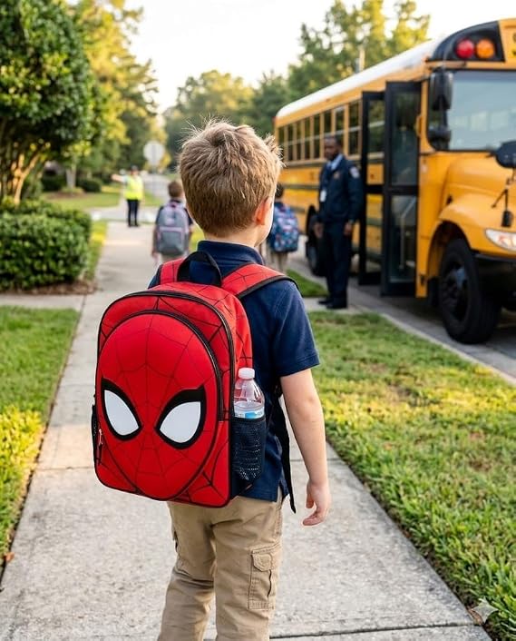 Marvel Spider-Man EVA Molded 16 Backpack - Spiderman School Backpack with Pockets