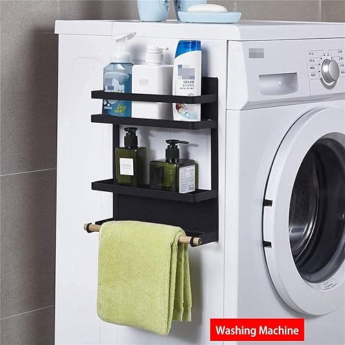 Miniatura 8 de COSWE Estante magnético para especias, soporte magnético para toallas de papel, organizador magnético para nevera, estante organizador de