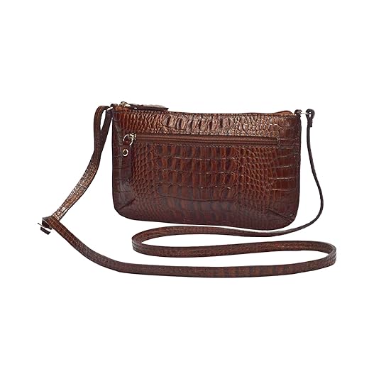 Bolsa Feminina Transversal Pequena Couro Legítimo Ziper Madamix MDXB364