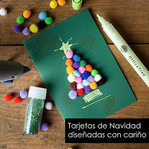 Miniatura 5 de Officetree 500 X Pompones De Colores Manualidades - Bolitas De Colores - Bolas Manualidades Colores Para Niños Y Adultos Decoración Costura Diy Party - Ø Aprox. 0,4 Pulgadas 10 Mm - Pompones Colores