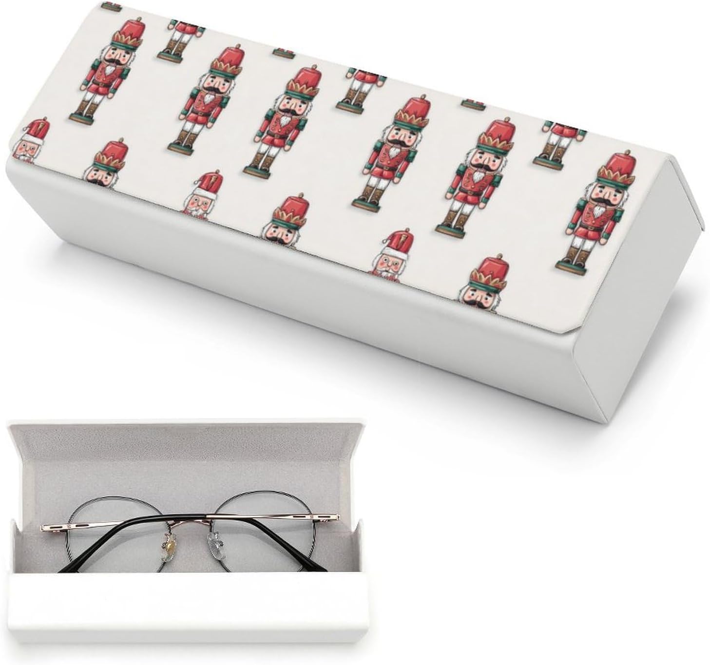 Nutcracker Christmas Eyeglasses Case with Cleaning Cloth image 5