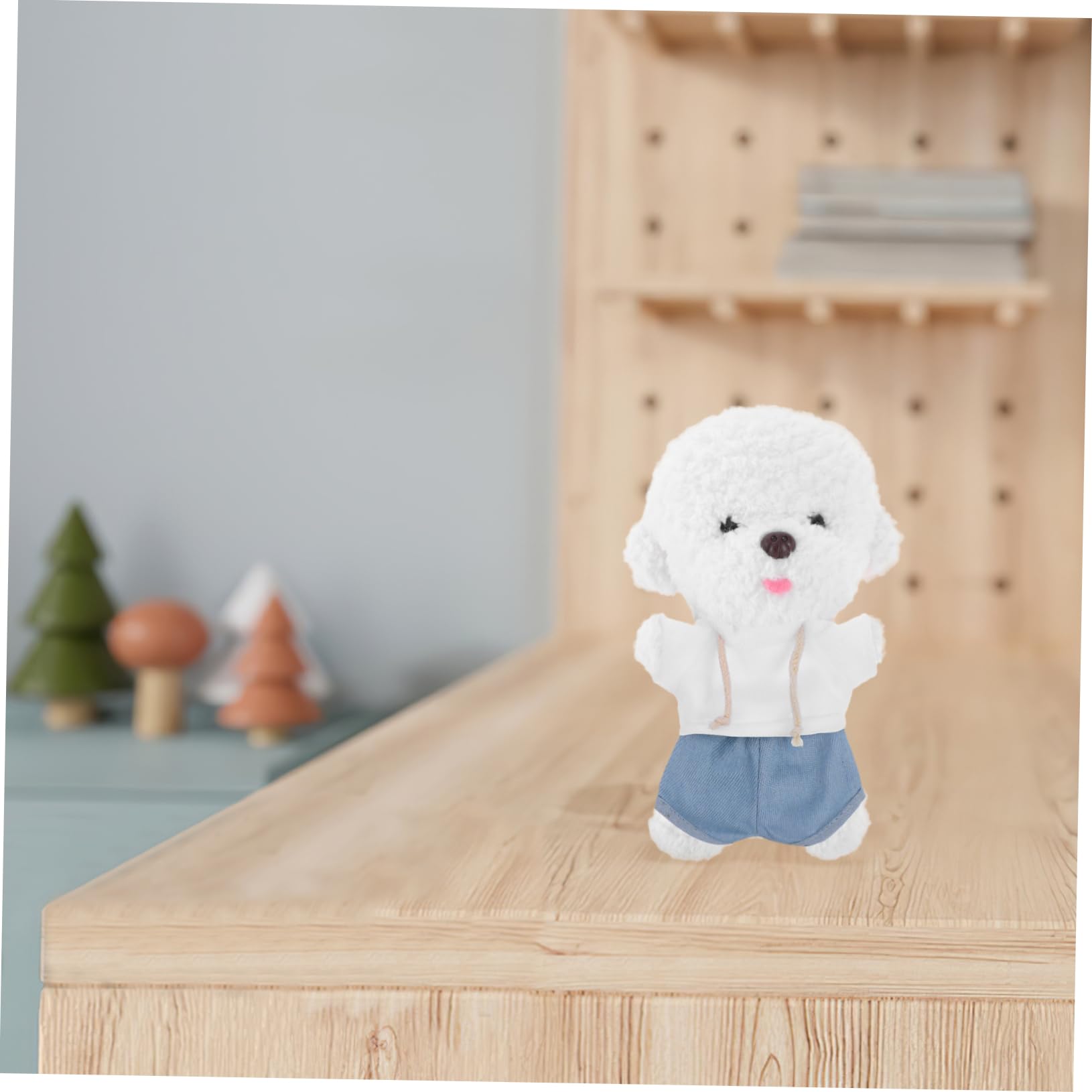 Garneck 1 Set di Vestiti di Peluche Orsi Vestiti Vestiti Intercambiabile Abito Felpa con Cappuccio e Pantaloni Panno Animale Piccoli Vestiti Vestiti Bambole di Peluche Tessuto
