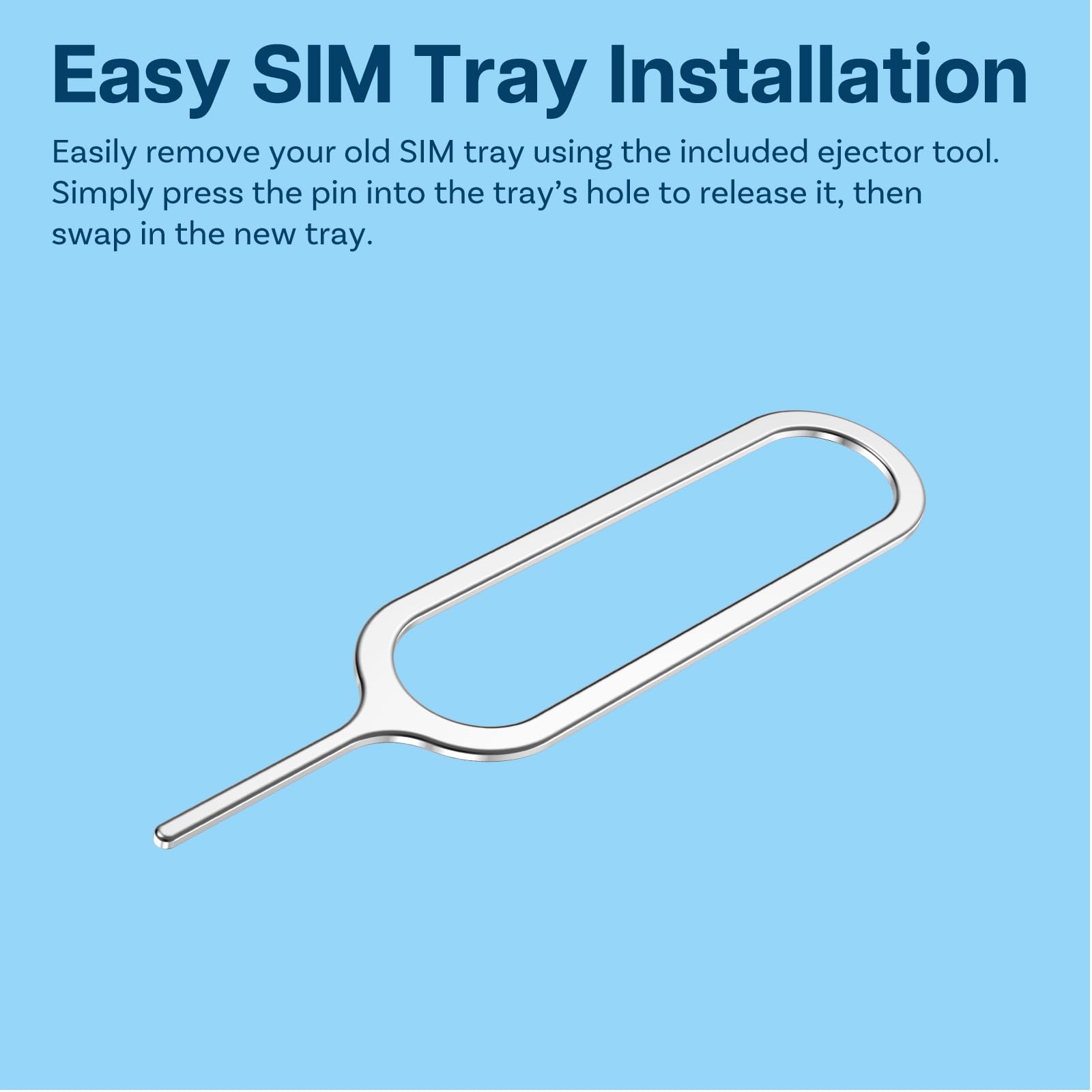 MMOBIEL Ramka do Karty SIM Kompatybilny z iPhone 17 Pro / 17 Pro Max - Tacka Karty SIM - Gniazdo Karty SIM - Z Pinezką SIM i Wodoodporny (Głębinowy Błękit)
