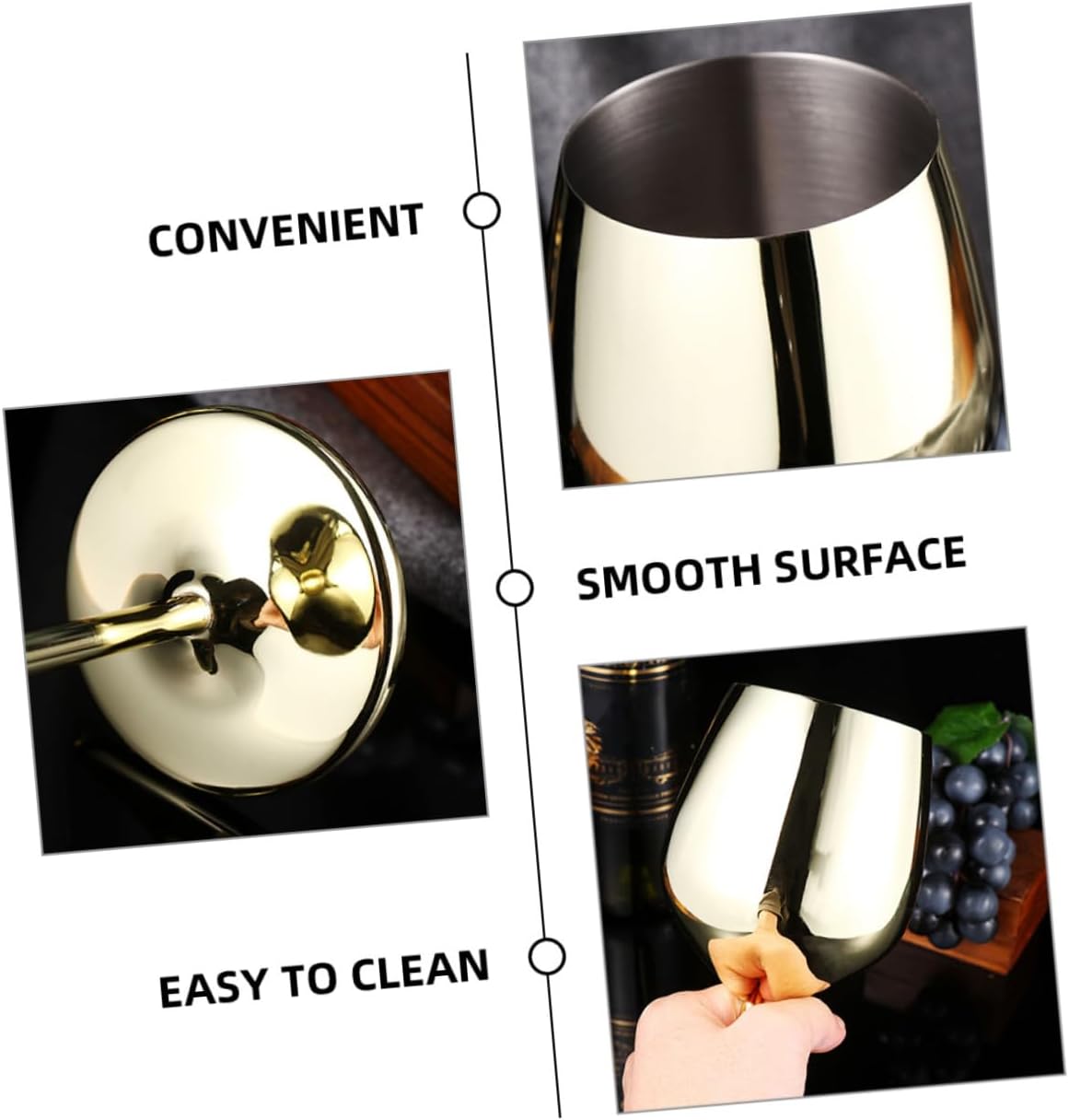 2pcs Shatterproof Stainless Steel Wine Goblets Insulated Cocktail Cups Sturdy Red Wine Glasses for Parties and Outdoor Use