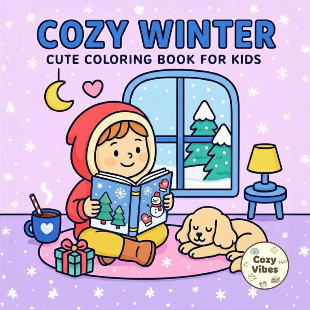 Cozy Winter: Cute coloring books for kids. | Easy and Cute Designs for Relaxation and Chill