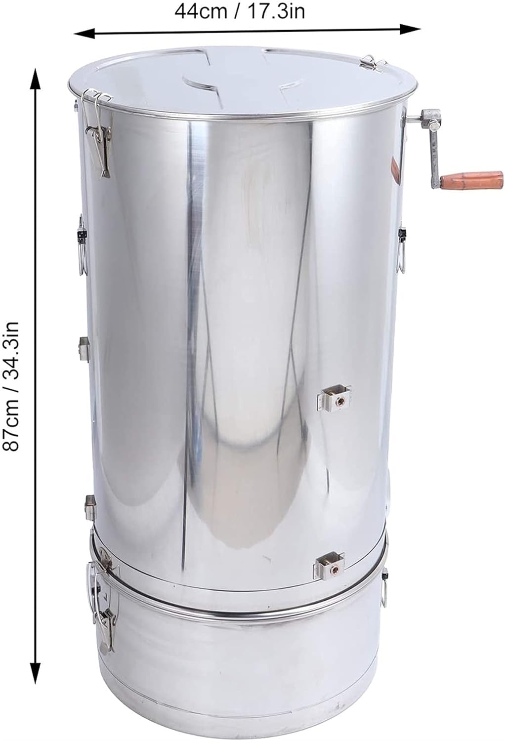 Honey Separator Manual -Honey Extractor with Bracket Stainless Steel Self‑Turning Split Honey Centrifuge Separator Tool