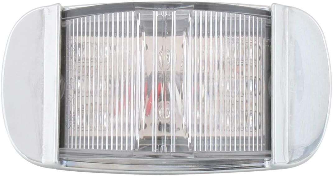 GG Grand General 76252 Red Rectangular Camel Back Wide Angle 14-LED Marker and Clearance Sealed Light, red/red