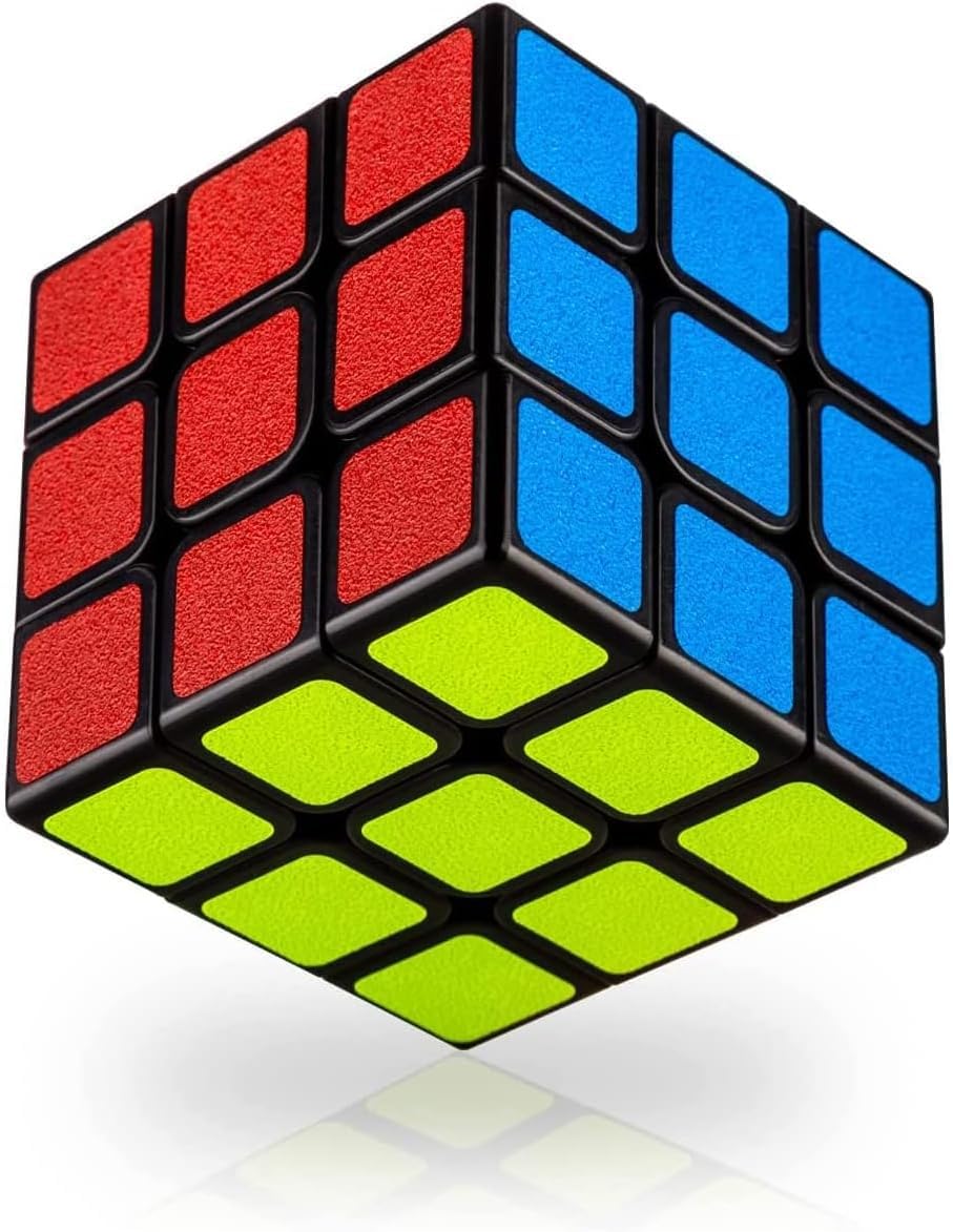 Speed Cube 3x3 Sticker-less, Smooth Magic Cube 3x3x3, Professional Puzzle Cube, Brain Teasers Toys, Stocking Filler for Kids & Adults