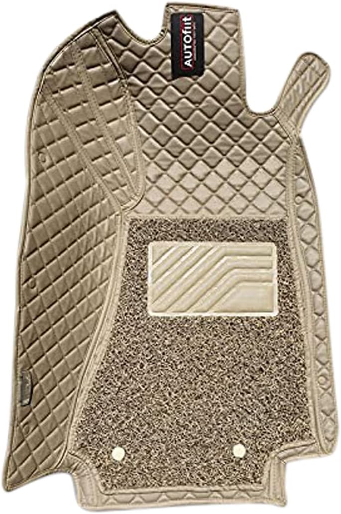 Autofiit Faux Leather 7D Car Mat for Honda City 2014-2021 (Beige)