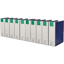 Office Depo Pipe File, Double Opening, A4 Vertical, 2 Holes, Holds 800 Sheets, 3.1 inches 80 mm, Blue, Pack of 10, Made in Japan