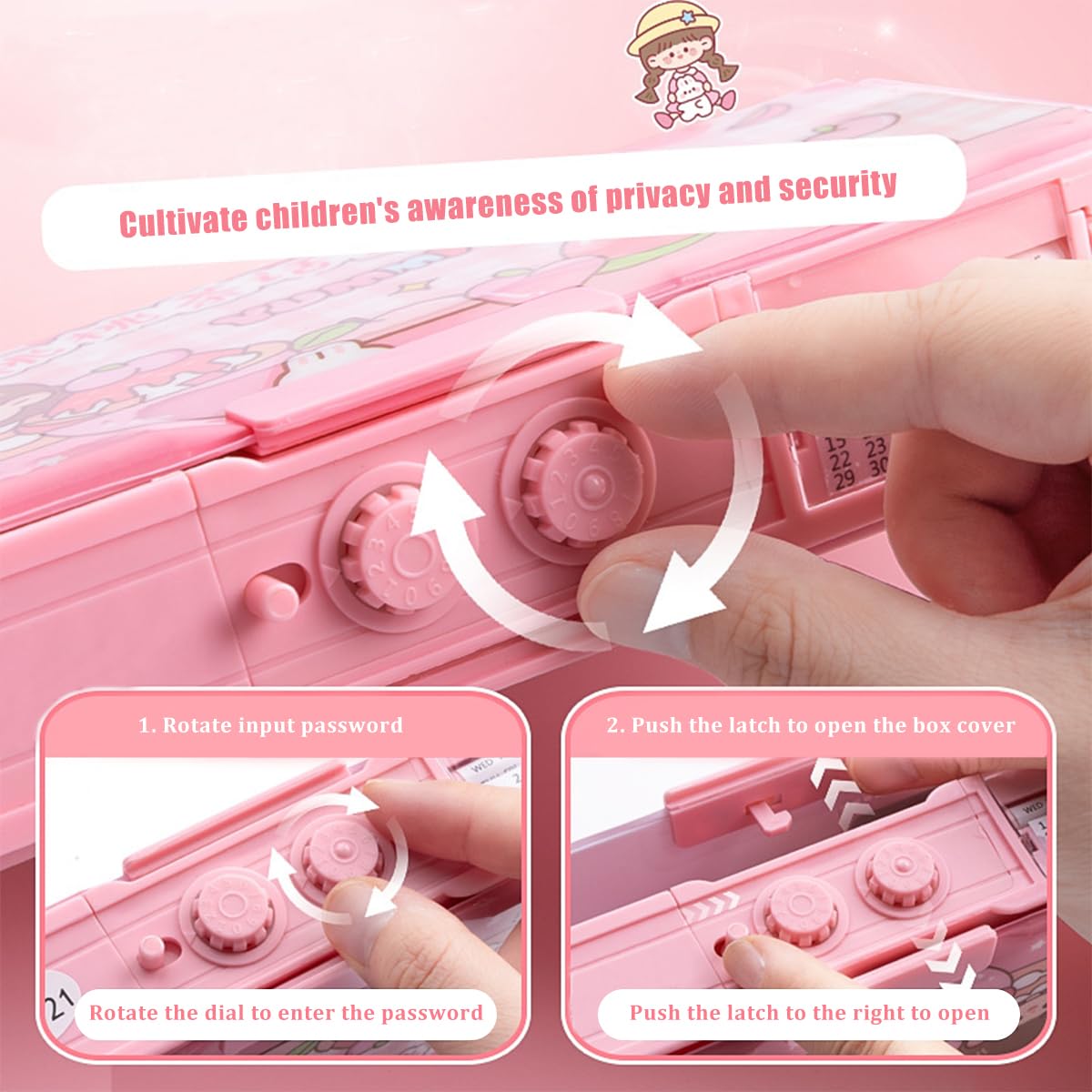 Amazon | ペンケース 両面開き ロック ふでばこ 箱型 大容量