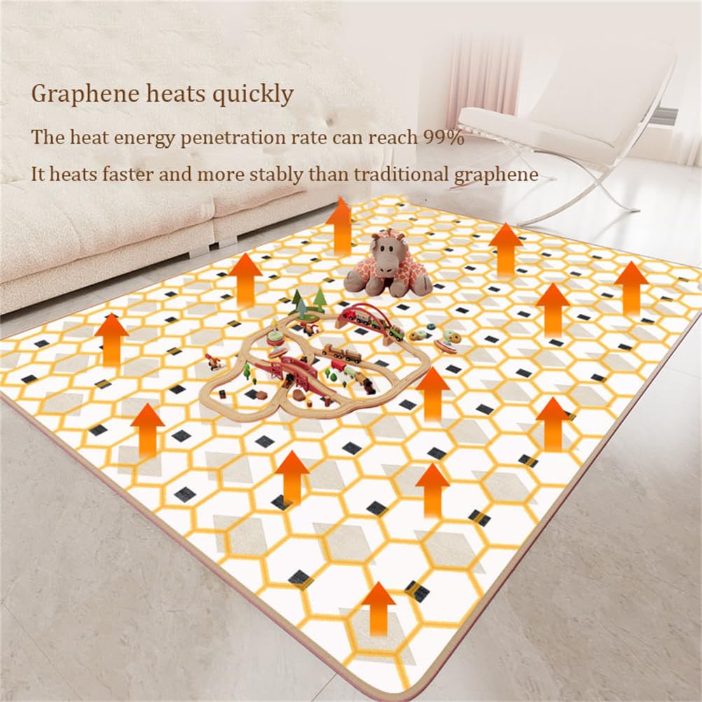 Alfombra calefactora eléctrica, Calefactor infrarrojo, Alfombra calefactora eléctrica, tapete Calefactor, Calentador de pies para Yoga,50X100cm