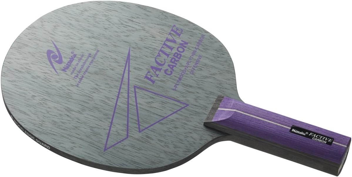 Nittaku Table Tennis Racket Factual Carbon Shake Hand for Attacks, Special Materials Included