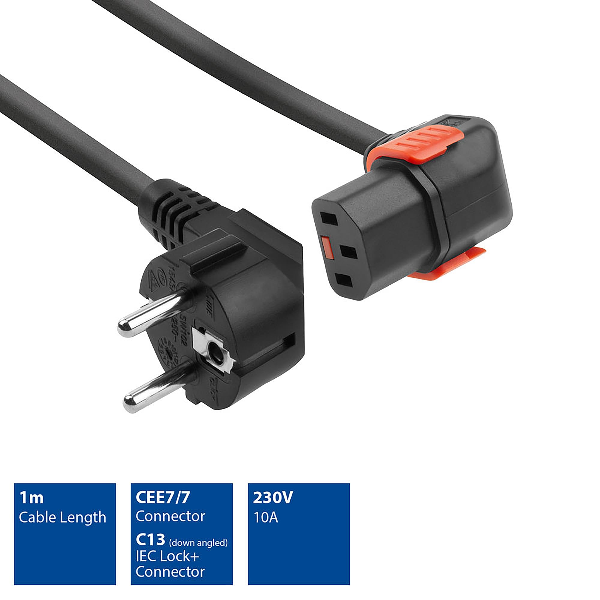 IEC Lock Cavo di alimentazione IEC C20/IEC C19 dritto M/F (IEC-PC1401