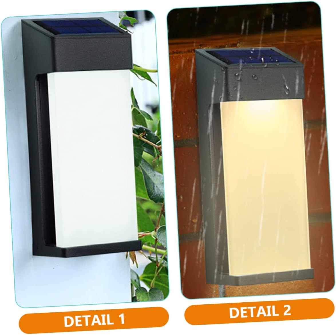 Levemolo Led Solar Garden Light Outdoor Waterproof Wall Lamp Weatherproof Decorative Yard Light Solar Panel for Garden for Driveway Stairs