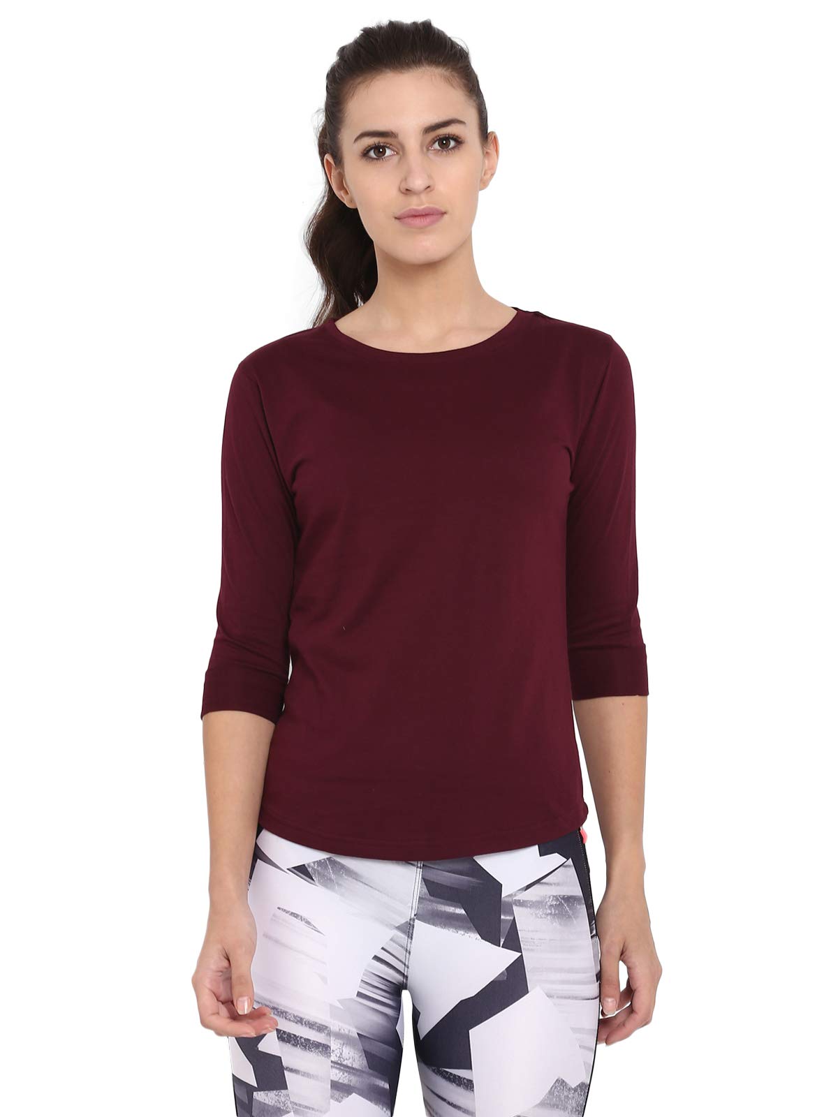 Ap'pulseWomen's 3/4 Rollover Sleeve Tshirt