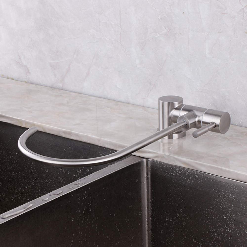 Grifo de agua pura para fregadero de cocina, acero inoxidable 304, diseño de cuello de cisne de 1 5 cm o 1 10 cm, ajustable, fácil instalación, compatible con sistema de ósmosis inversa