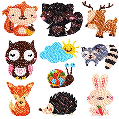 5D Diamond Painting Kits for Kids Easy Diamond Painting Stickers Diamond Animal Stickers