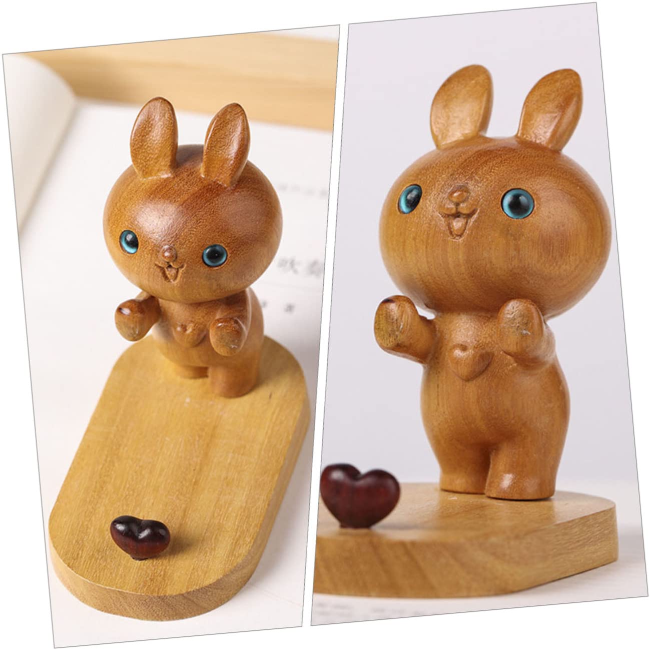 Housoutil 4 Stücke Entzückende Telefon Ständer Desktop Handy Holz Handy Ständer Einzigartiges Design Freunde Familie