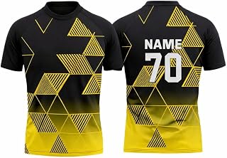 Vendsy Customized Name & Number Sports Jersey T-Shirt for Men & Boys | Cricket, Football & Multi-Sports T-Shirt Price In India