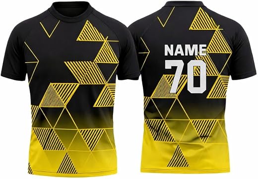 Vendsy Customized Name &amp; Number Sports Jersey T-Shirt for Men &amp; Boys | Cricket, Football &amp; Multi-Sports T-Shirt