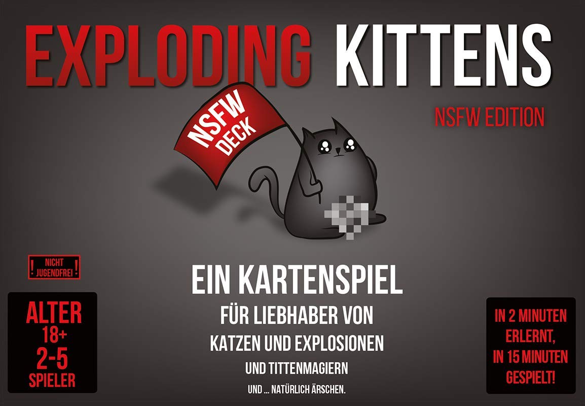 Exploding Kittens | Exploding Kittens – NSFW Edition | Grundspiel | Partyspiel | Kartenspiel | 2-5 Spieler | Ab 18+ Jahren | 15+ Minuten… – Ansicht 2