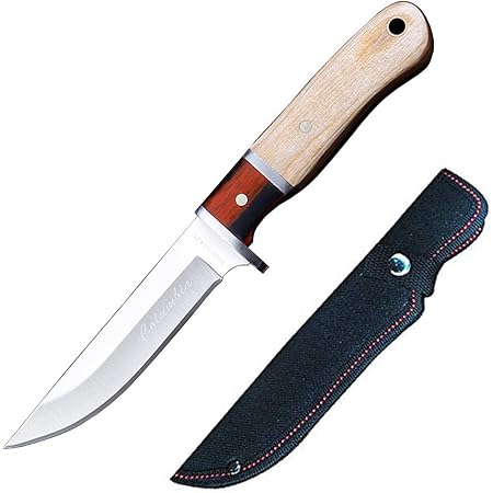 Amazon Dcenrun シースナイフ アウトドアナイフ 固定ナイフ ケース付き サバイバルナイフ キャンプ バーベキュー登山 地震 防災 釣り Dcenrun スポーツ アウトドア