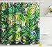 Produktbild Duschvorhang Schimmelresistent Wasserdicht Duschvorhang Set mit Haken Badezimmer Zubehör Blatt Druck Größe 167,6 cm (W) X 182,9 cm (H)