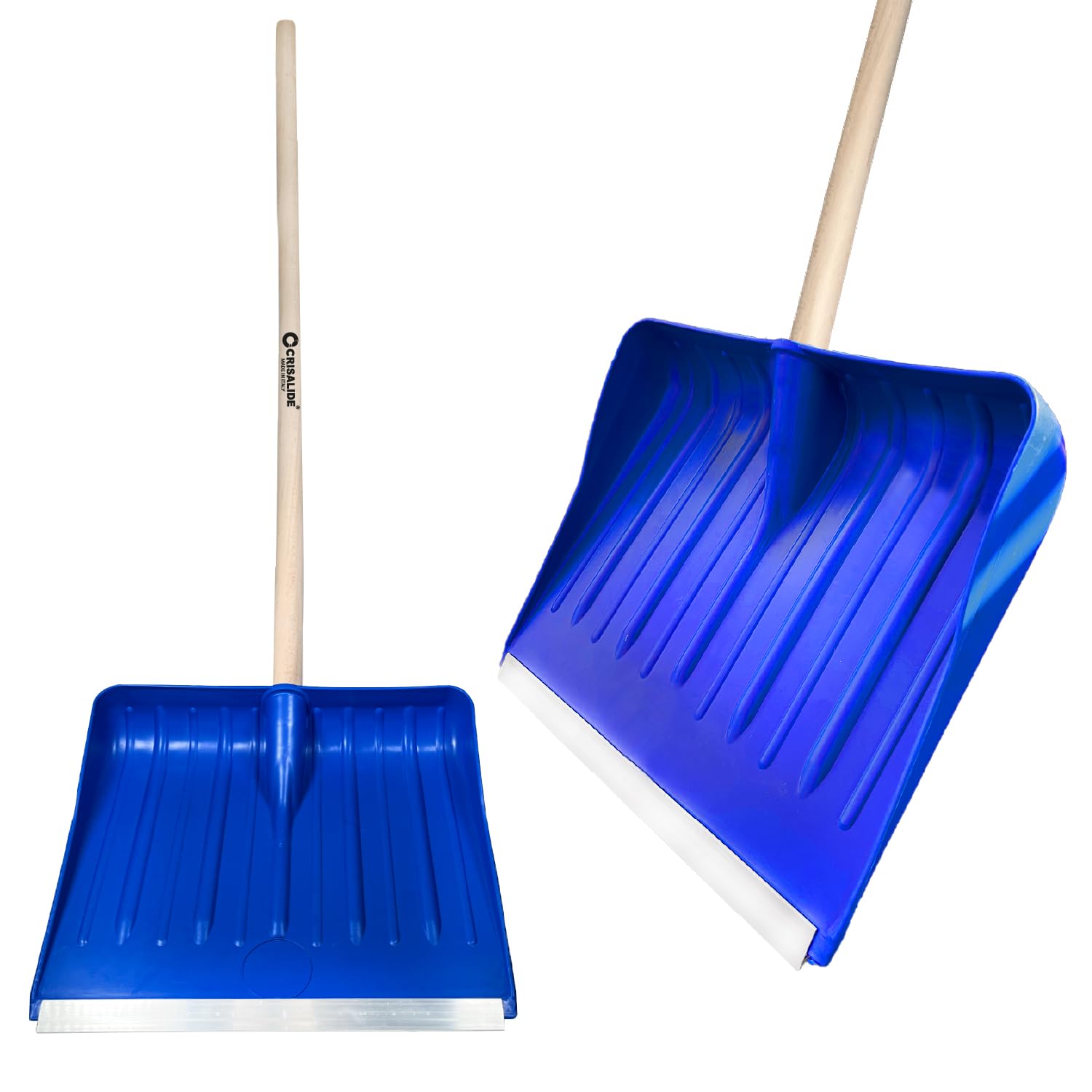 Crisalide® - Baie professionnelle en ABS, extrémités renforcées en aluminium anti-choc, 45 x 38 cm, poignée 135 cm, polyvalente pour usage agricole, jardinage et construction, pelle ergonomique
