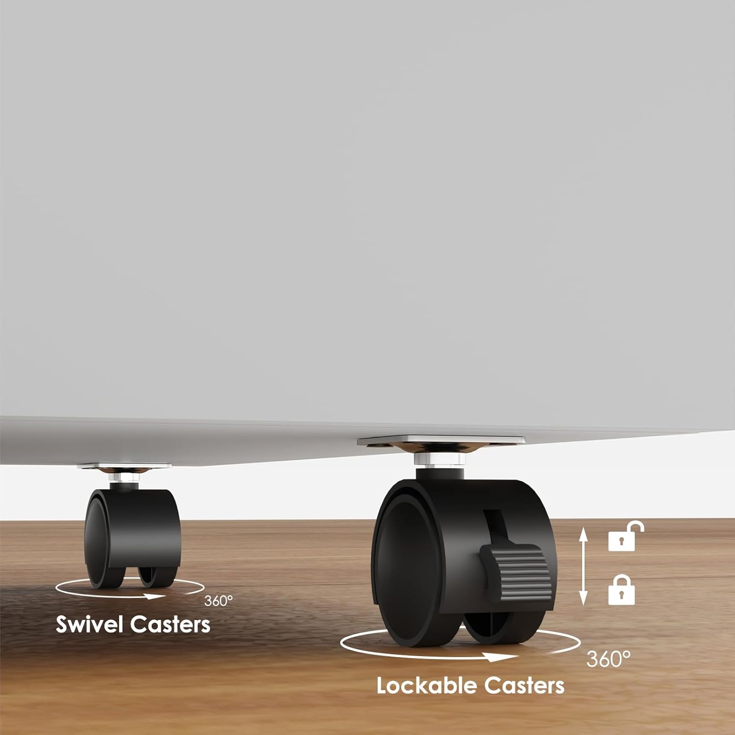 3 Drawer File Cabinet with Wheels, Heavy-Duty Steel Rolling Drawer Cabinet, Under Desk Filing Cabinet for Home Office Storage, 15.74" W x 15.74" D x 22.16" H (White)