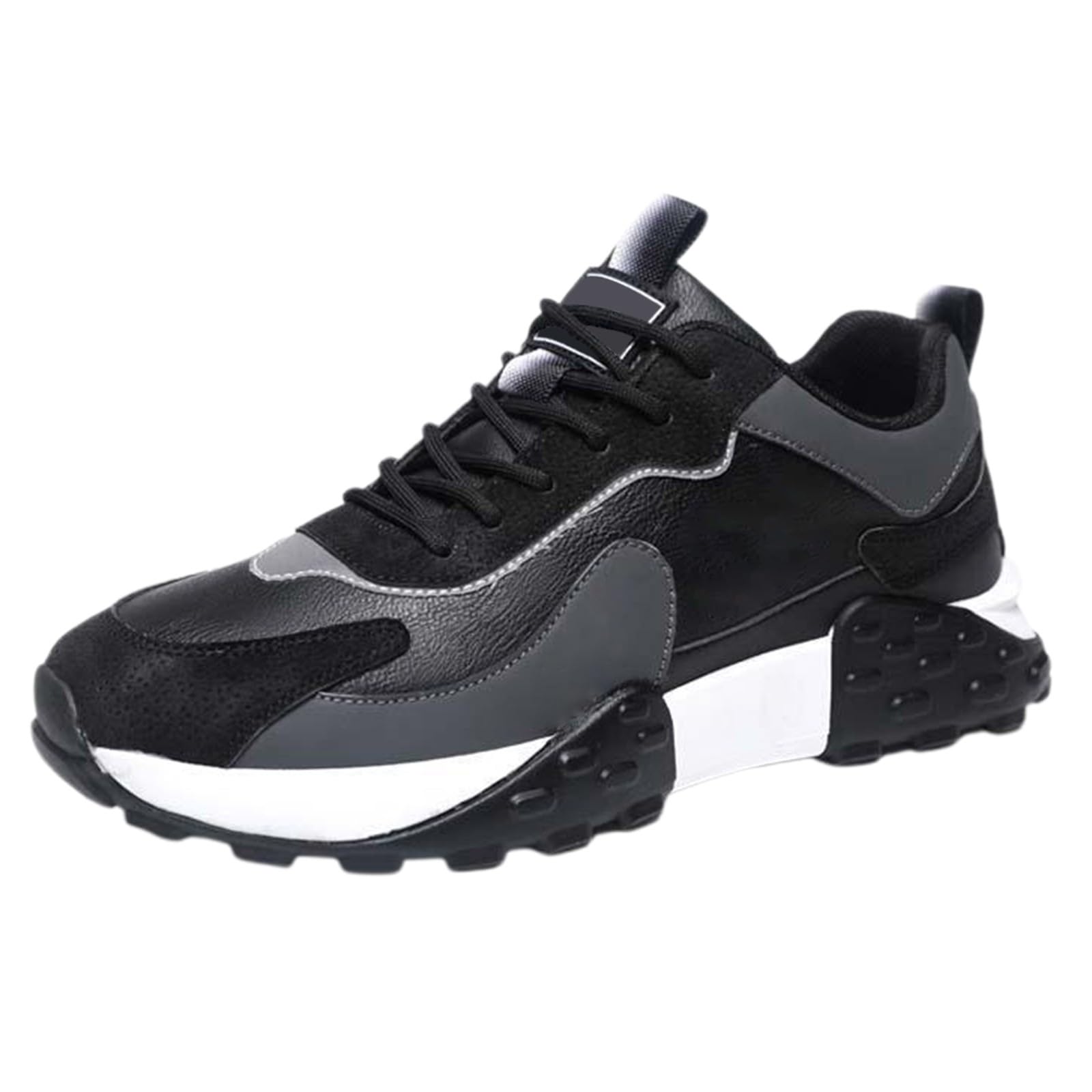 Scarpe antinfortunistiche da uomo, antiscivolo, con plantare morbido, lacci, scarpe da lavoro con supporto per l'arco del piede, scarpe da uomo alla moda, leggere, traspiranti, comode da corsa