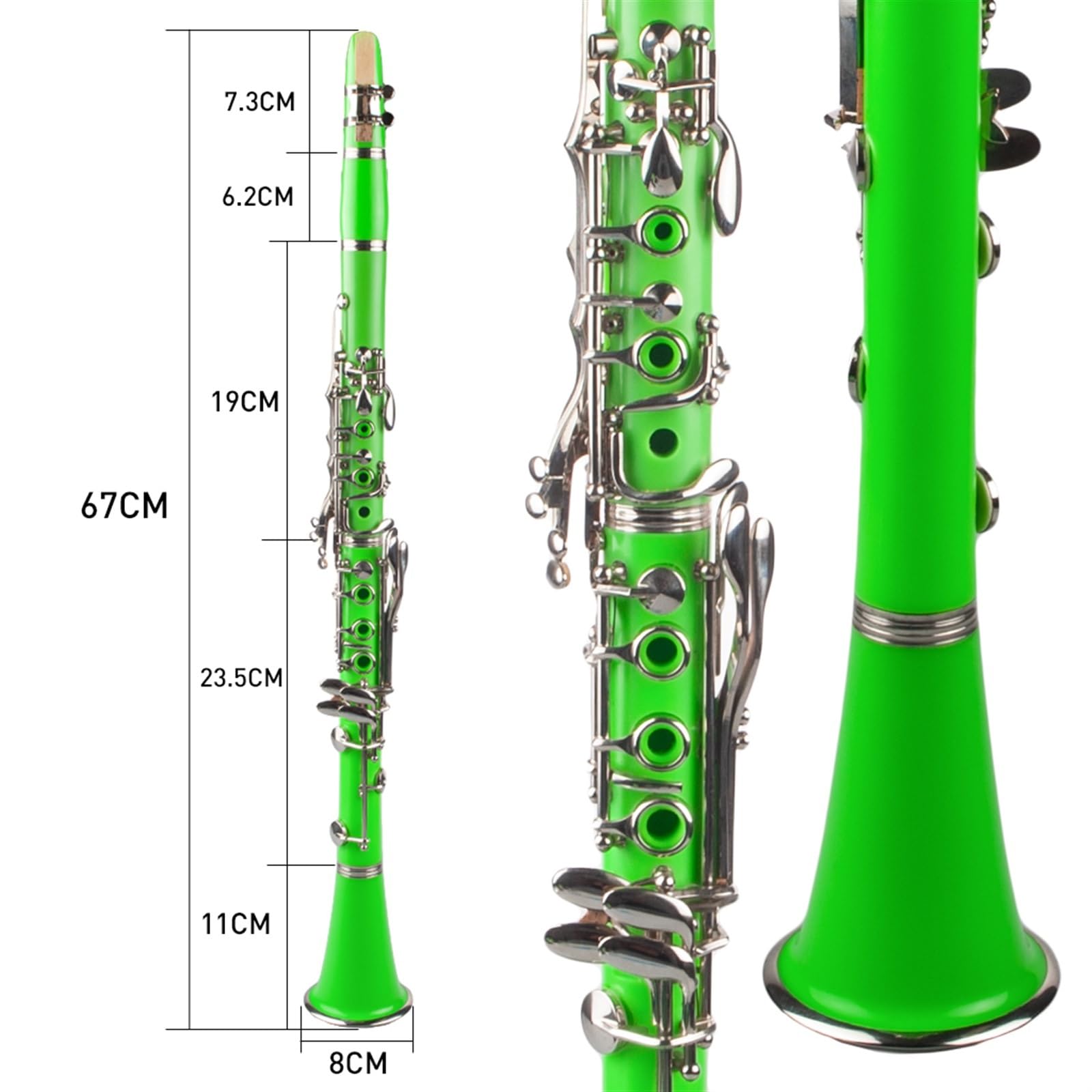 Clarinet Dla Początkujących Zestaw Klarnetów ABS Bb 17 Klucz B Płaski Pasek Do Stroików Futerał Do Przenoszenia Dla Początkujących Instrumentów