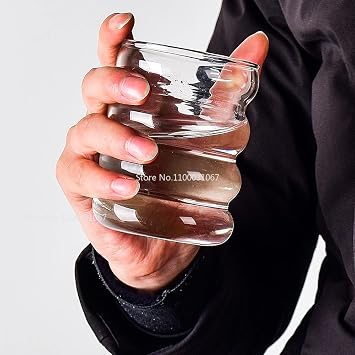 Heat Resistant Borosilicate Glass Strip Shaped Cup Coffee And Presentation Cup - 1 Piece