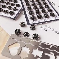 Vista 6 de 48 botones de cierre de metal, mini botones a presión para coser, botones de presión para ropa de muñeca, accesorios de costura para ropa