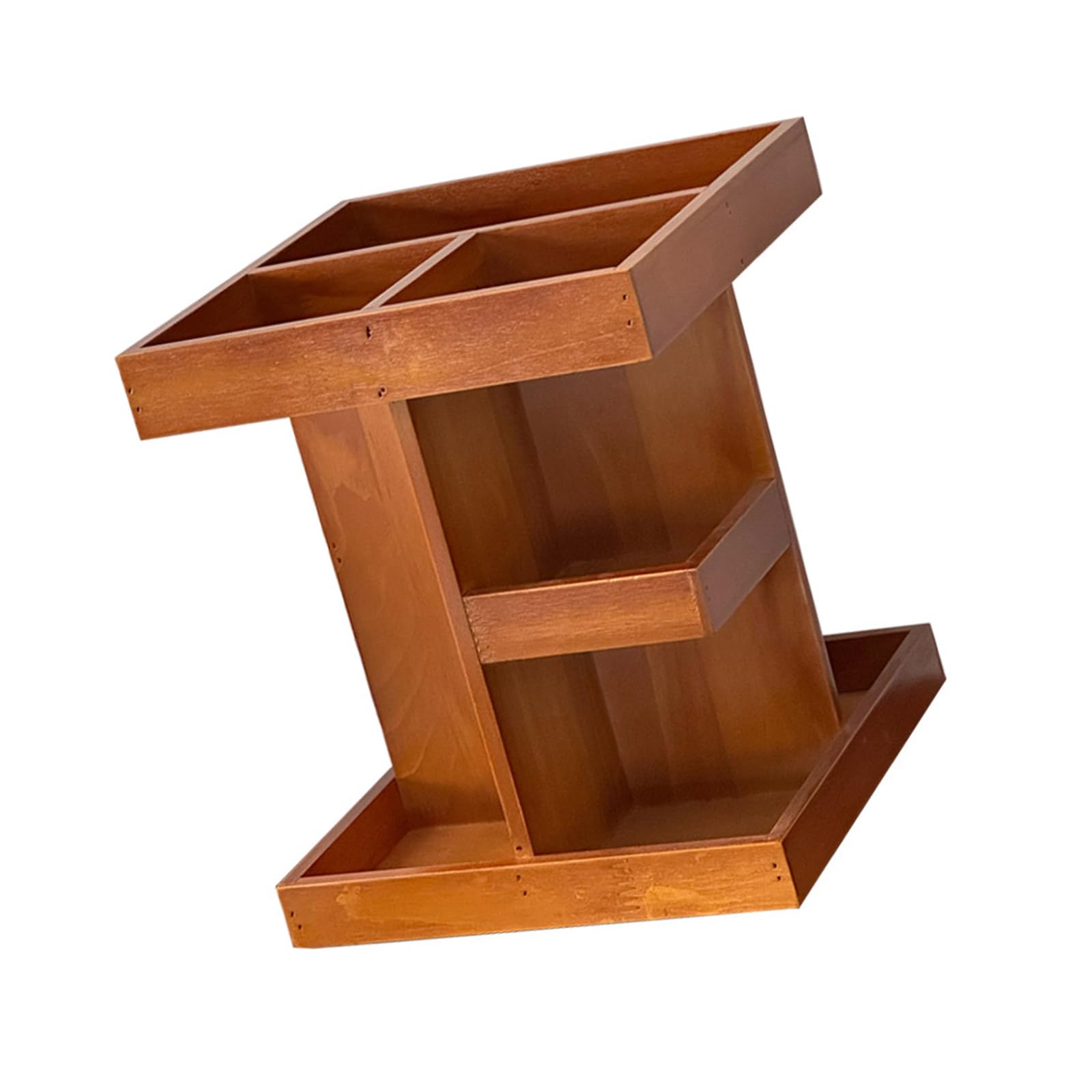 Elnwnnkc Large Capacity Sturdy Wood Cosmetic Organizers Desktop Storage Solution Portable for Beauty Products and Accessories Jewelry Organizers Wood