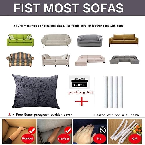 Miniatura 5 de Funda de sofá en forma de L, elástica de elastano, funda para sofá en forma de L, funda para sofá de 324 asientos, funda de sofá de 1 pieza con