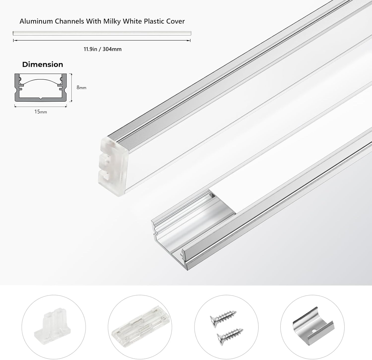 VST Under Cabinet Lighting, Work with Touch Switch – Solderless Linkable Gapless Under Counter Lights for Kitchen Liquor Cabinet Closets (6 Lights Bar Kit)