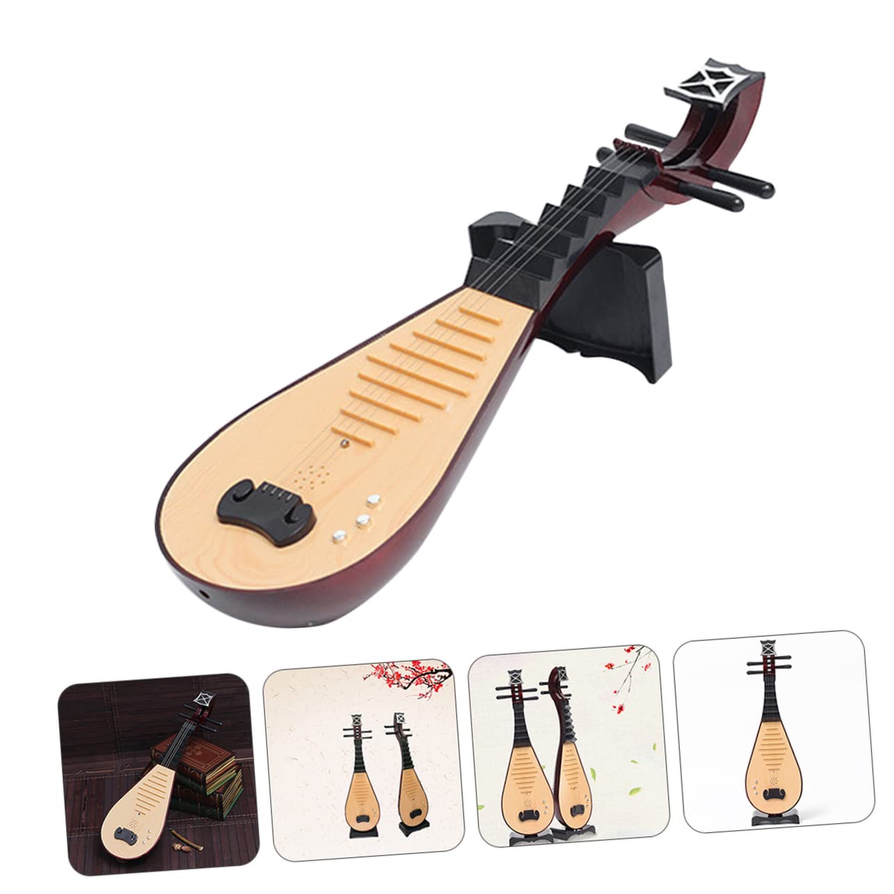 ifundom Chinesisches Lautenmodell Im Vintage-Stil Nachbildung Eines Instruments Simulationsinstrument Für Fotos Requisite Für Traditionelle Chinesische Kleidung