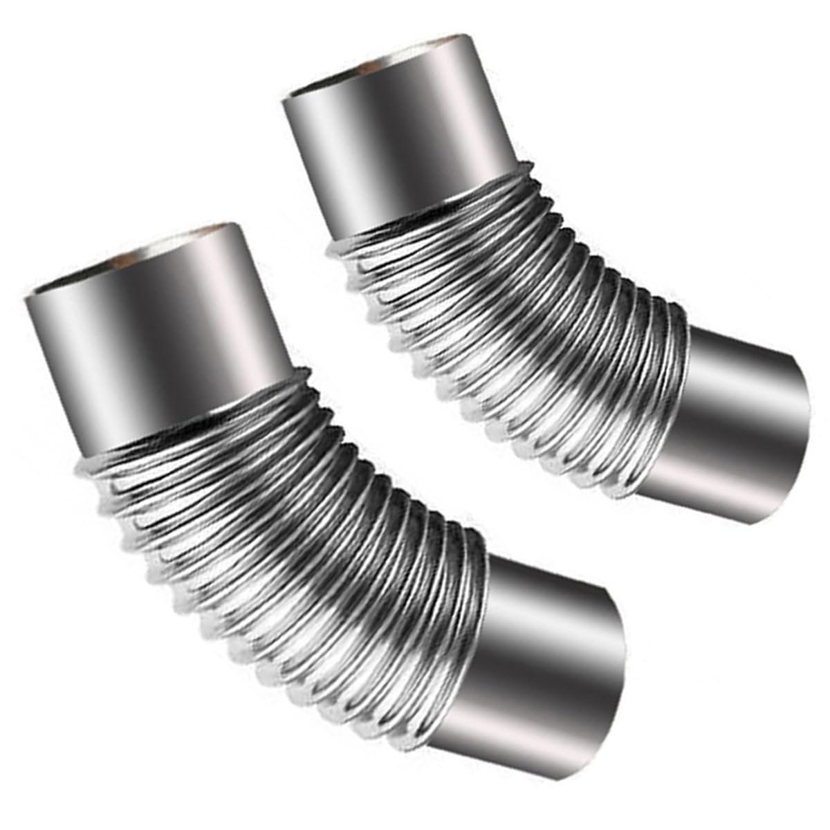 Kolanko kominowe ze stali nierdzewnej 2-pak Kolanko rury spalinowej pieca 45 stopni, 50-120 mm, wylot bojlera ze stali nierdzewnej(75mm)