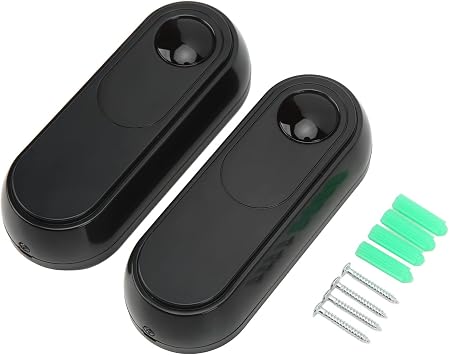 Beam Sensor, Infrared Alarm Sensor, Photoelectric Infrared Guidance Detector, Motion Sensor, Chime, Alarm, Infrared Beam Detector, Infrared Motion Detector, Home, Office, Security, IP55 Waterproof, ABS 49.2 ft 15 m Detection Distance