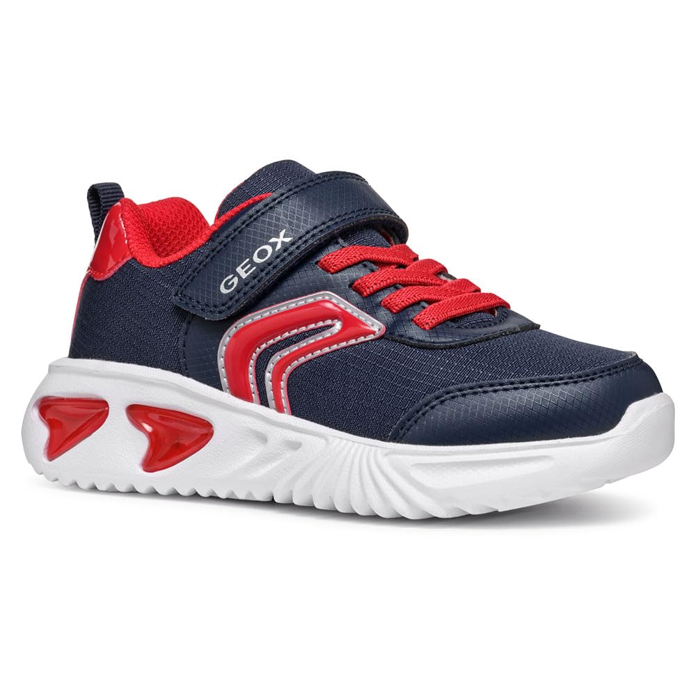 Geox Boys J Assister Boy C Sneaker, Navy Red, 12.5 UK Child