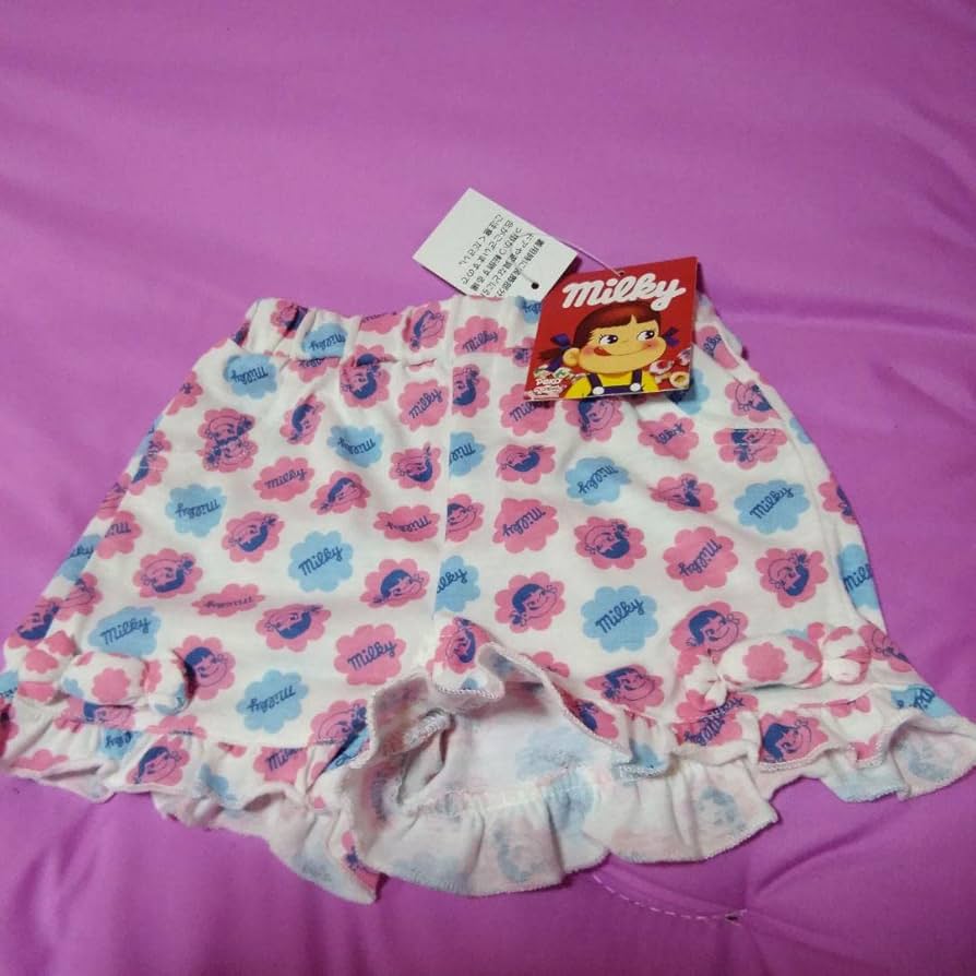 Amazon.co.jp: 不二家ペコちゃんショートパンツミルキー柄80